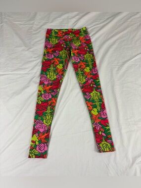 Zumba Wear Women Multicolor Floral Compression Leggings Size XS